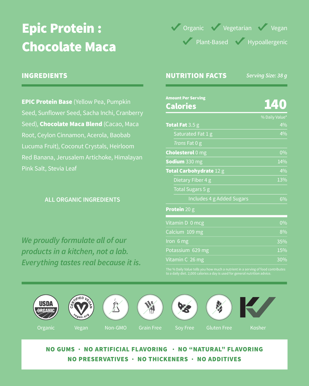 Epic Protein Chocolate Maca