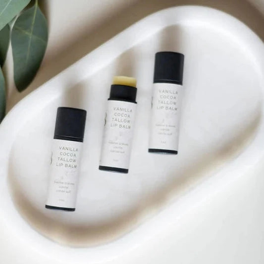 Tallow Lip Balm Vanilla Cocoa