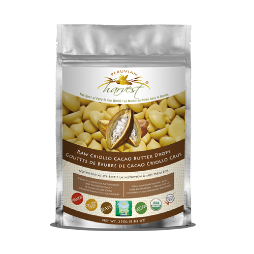 Peruvian Harvest Raw Criollo Cacao Butter Drops