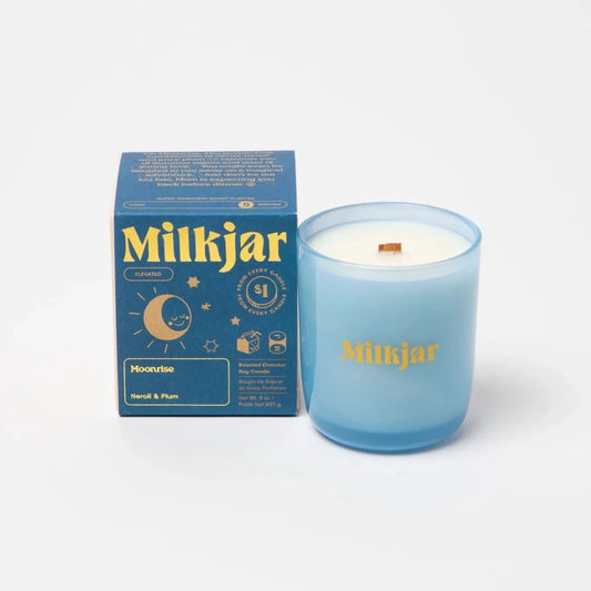 Milk Jar Moonrise Candle