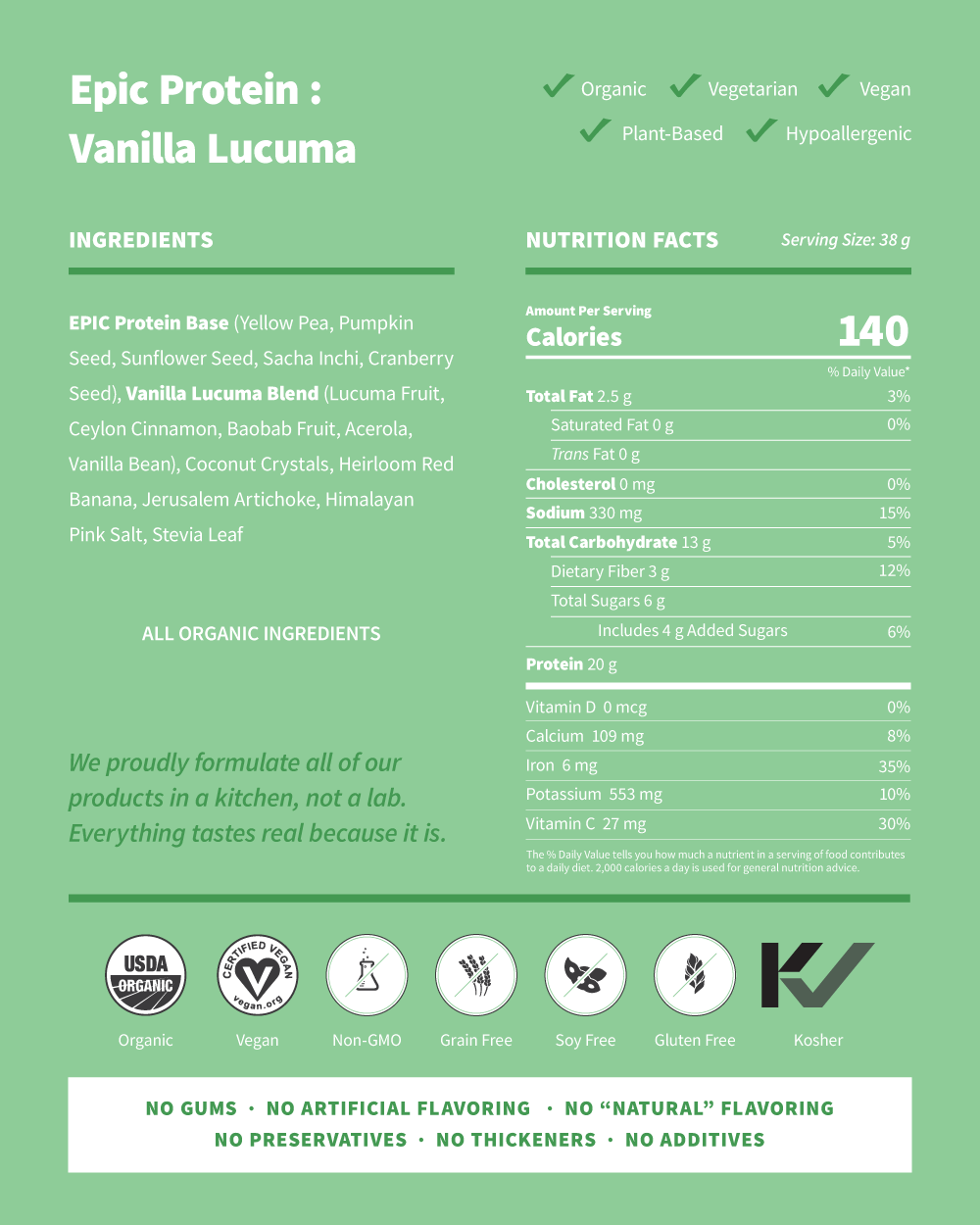 Epic Protein Vanilla Lucuma